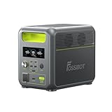 FOSSiBOT Tragbare Powerstation F1200, 1024Wh LiFePO4 Solargenerator mit 2 1200W (Power Lifting 2400W) AC Ausgänge, 100W Typ-C, 45 Min. Schnellladung von 0-80%, für Reise, Camping, Hausgebrauch