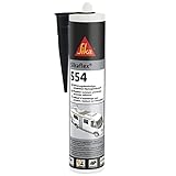 Sika – Montageklebstoff – Sikaflex-554 Schwarz – ideal für große Bauteile und hohe dynamische Belastung – alterungs- und witterungsbeständig – 300 ml