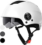 Westt Scooter Helm Fahrradhelm Skaterhelm für Herren und Damen E Scooter Helm E-Bike Helm Roller Helm mit getöntem Sonnenvisier für Jugendliche und Erwachsene