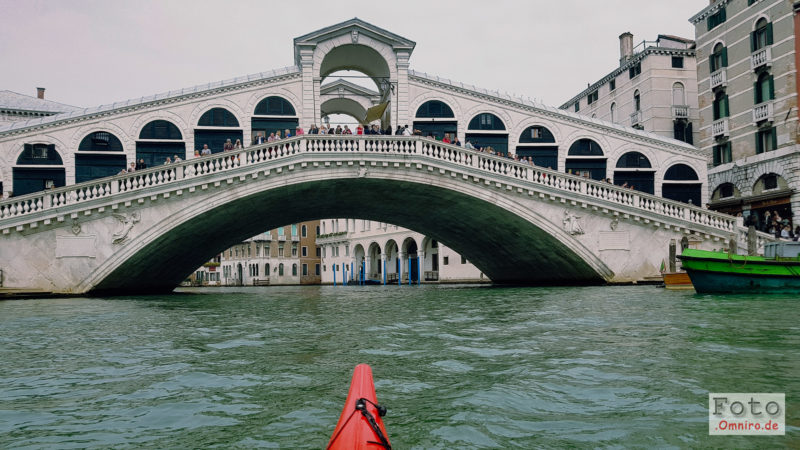 Mit dem Kajak nach Venedig: Von der Rialto Brücke