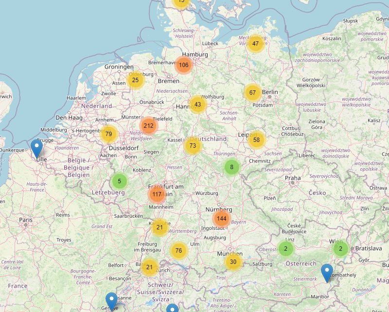 PELMOS Gasflaschen Adapter-Set I 4 Teiliges Euro Füllset zum Befüllen  Deutscher Gasflaschen im EU-Ausland I Übersichtlich nummeriert I D1 - D4 :  : Garten